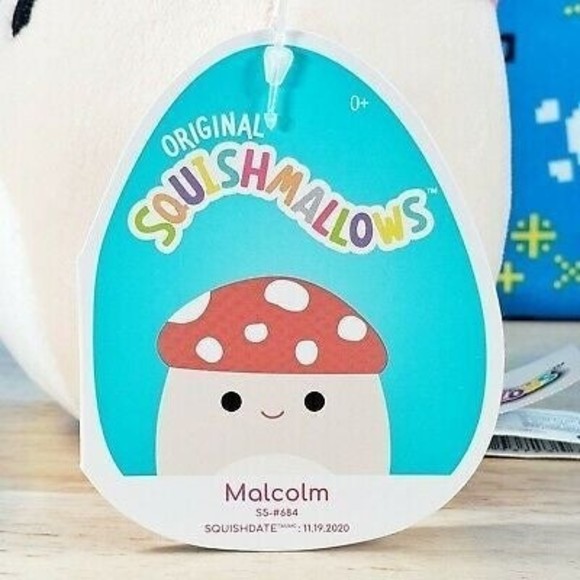 Squishmallow Malcolm the Mushroom 5" 2021 UltraSoft Stuffed Animal Plush NWT - Picture 10 of 12